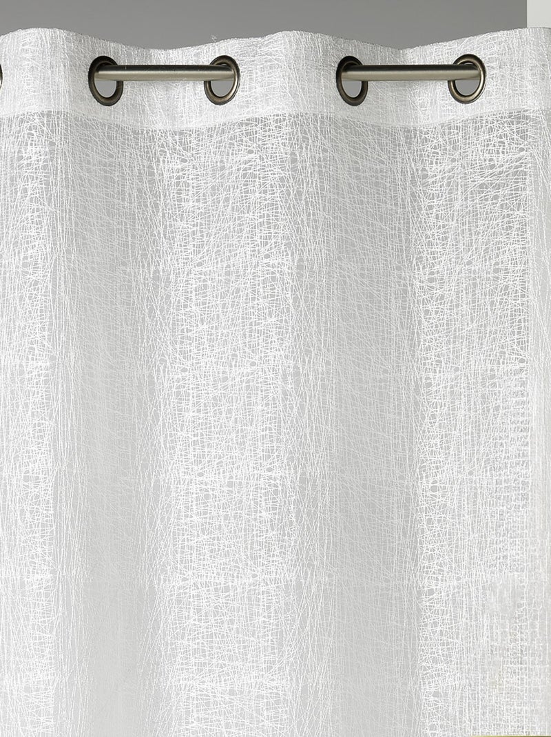 Voilage Picasso en organza brodé Blanc - Kiabi