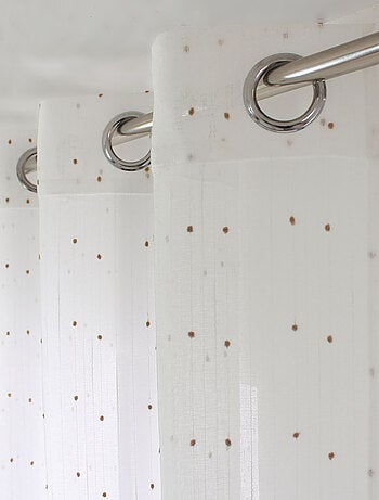 Voilage plumetis - Effet lin avec œillets