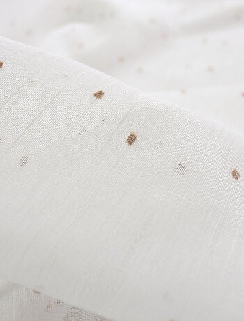 Voilage plumetis - Effet lin avec œillets