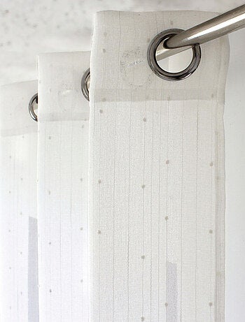 Voilage plumetis - Effet lin avec œillets