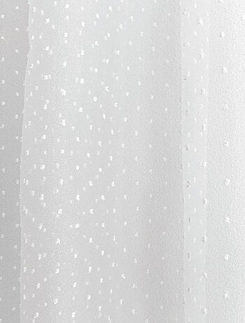 Voilage plumetis en organza avec œillets