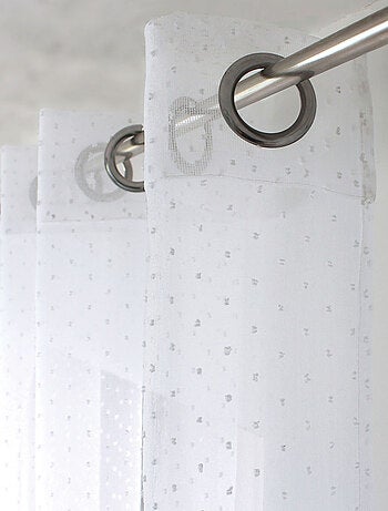 Voilage plumetis en organza avec œillets