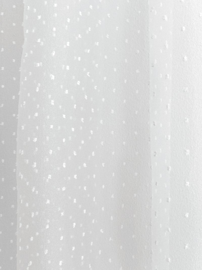 Voilage plumetis en organza avec œillets Blanc - Kiabi