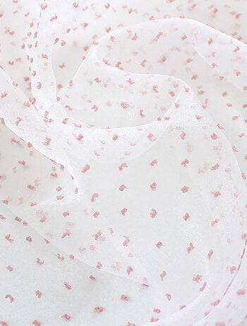 Voilage plumetis en organza avec œillets