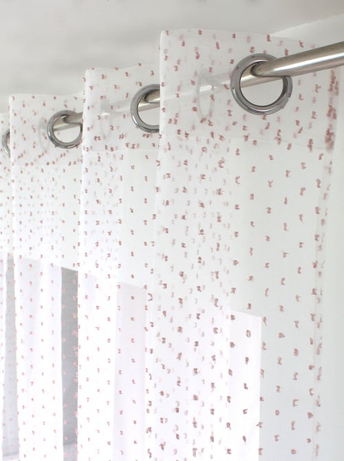 Voilage plumetis en organza avec œillets - Kiabi Voilage plumetis en organza avec œillets - Kiabi