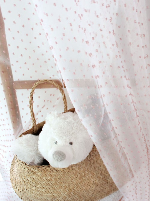 Voilage plumetis en organza avec œillets - Kiabi Voilage plumetis en organza avec œillets - Kiabi