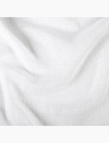 Voilage poly-lin à relief flammé avec œillets