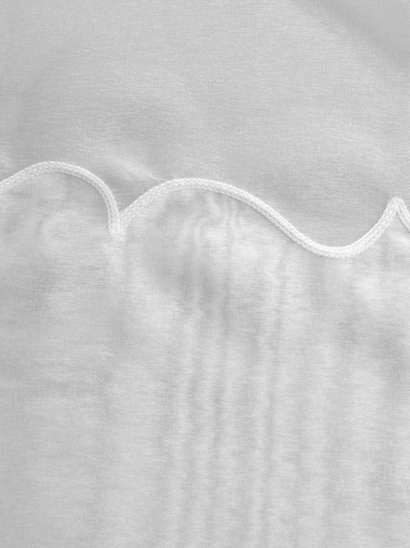 Voilage Poly-lin brodé Cornely Blanc - Kiabi