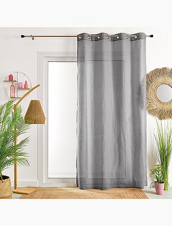 Voilage poly-lin uni fluide