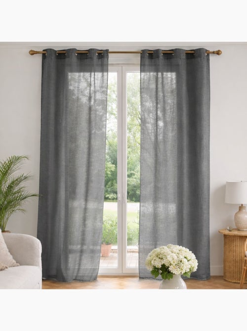 Voilage poly-lin uni fluide - Kiabi Voilage poly-lin uni fluide - Kiabi