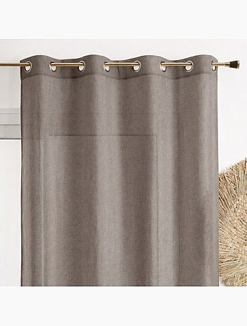 Voilage poly-lin uni fluide