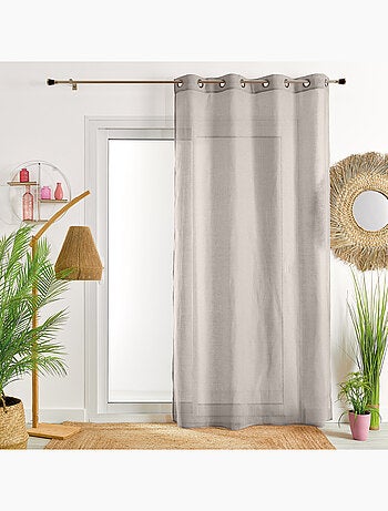 Voilage poly-lin uni fluide