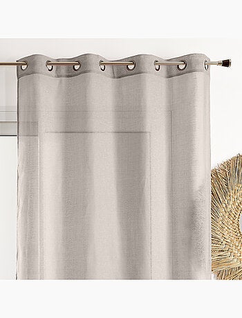 Voilage poly-lin uni fluide