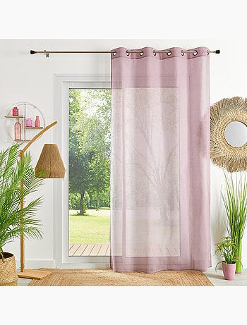 Voilage poly-lin uni fluide