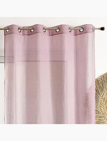 Voilage poly-lin uni fluide