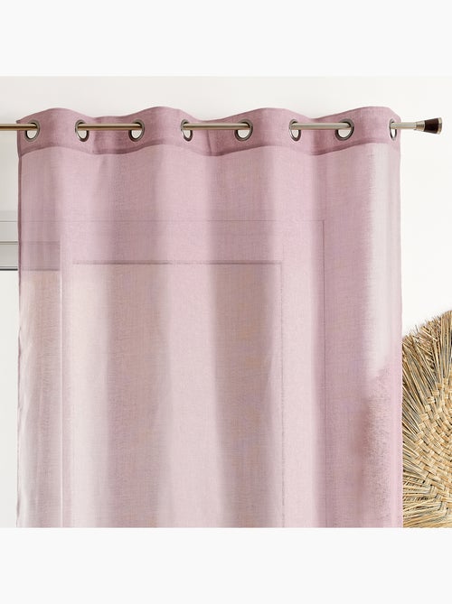 Voilage poly-lin uni  fluide - Kiabi