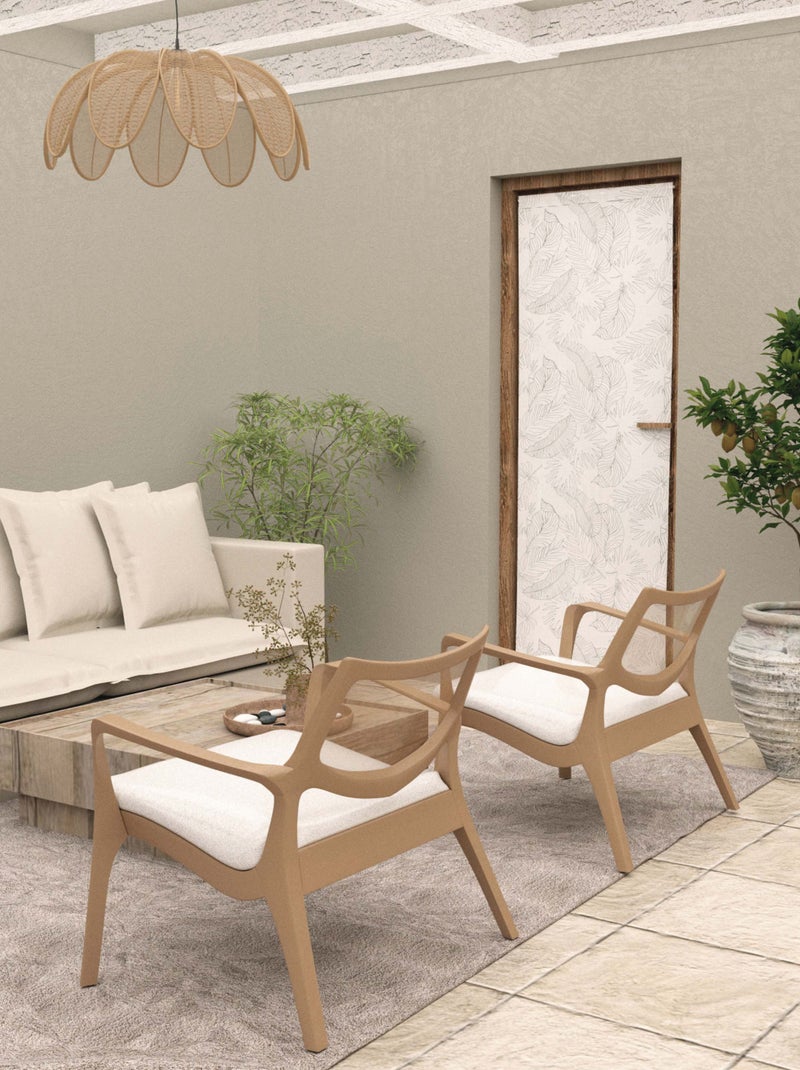 Voilage porte fenêtre CELIA, par Soleil d'Ocre Vert kaki - Kiabi