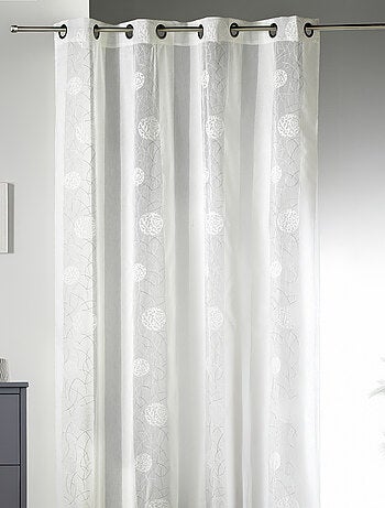 Voilage Raffiné fantaisie brodé ronds