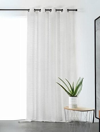 Voilage rayé et tamisant Cordelette