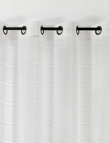 Voilage rayé et tamisant Cordelette