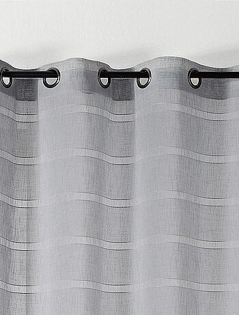 Voilage rayé et tamisant Cordelette