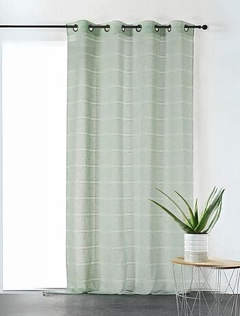 Voilage rayé et tamisant Cordelette