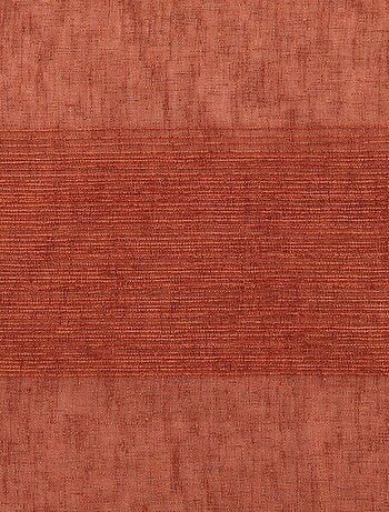 Voilage rayé fils chenille - Effet lin