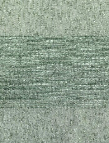 Voilage rayé fils chenille - Effet lin