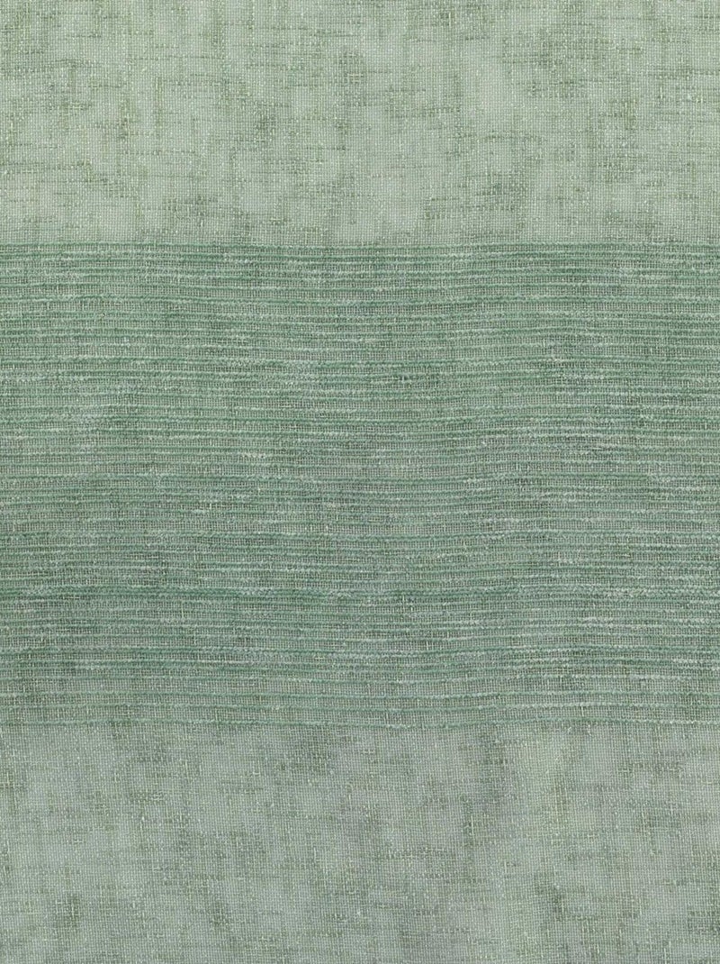 Voilage rayé fils chenille  - Effet lin Vert - Kiabi