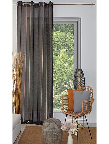 Voilage Rayé Fines Lignes – 150x280 cm – 100% Polyester
