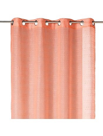 Voilage rayures brodées en pointillées