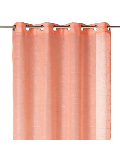 Voilage rayures brodées en pointillées - Kiabi