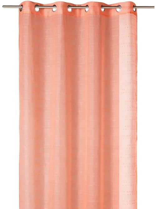 Voilage rayures brodées en pointillées - Kiabi