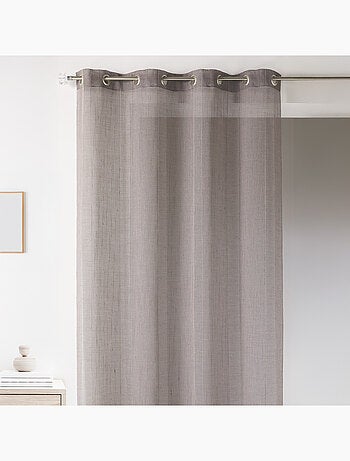 Voilage rayures brodées ton sur ton