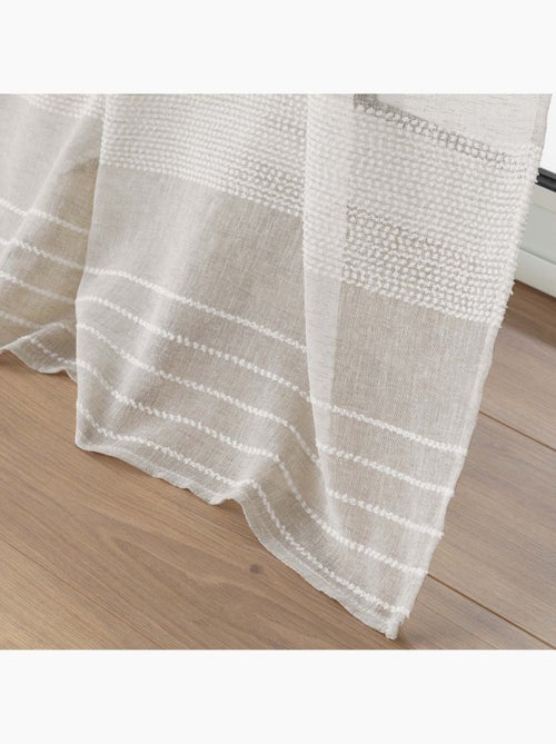 Voilage rayures horizontale s - Effet lin - Kiabi Voilage rayures horizontale s - Effet lin - Kiabi