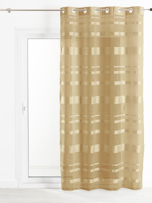 Voilage rayures horizontales tamisantes - Kiabi