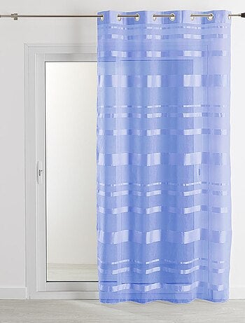 Voilage rayures horizontales tamisantes