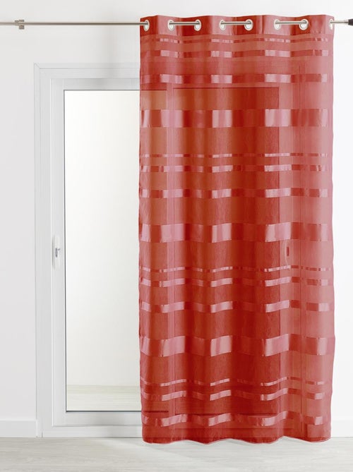 Voilage rayures horizontales tamisantes - Kiabi