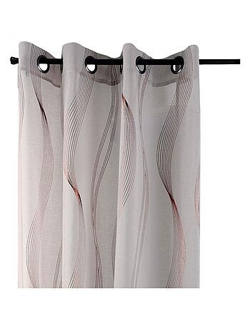 Voilage rayures ondulées métalisées