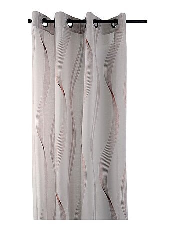 Voilage rayures ondulées métalisées