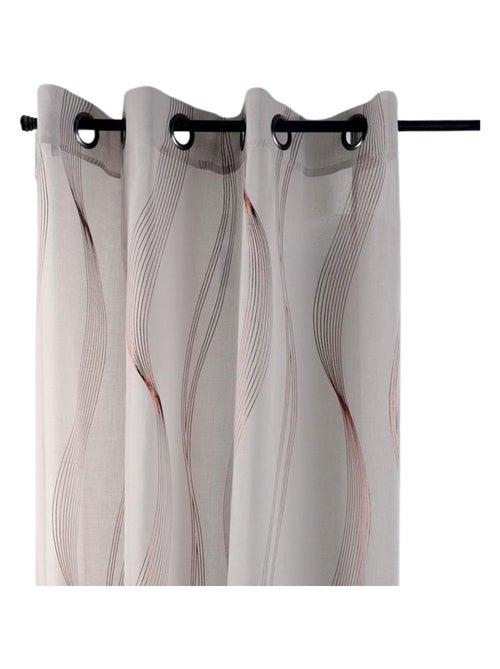 Voilage rayures ondulées métalisées - Kiabi