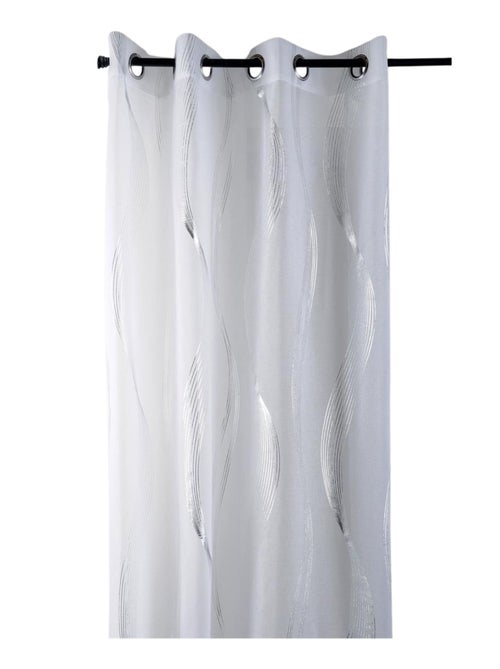 Voilage rayures ondulées métalisées - Kiabi