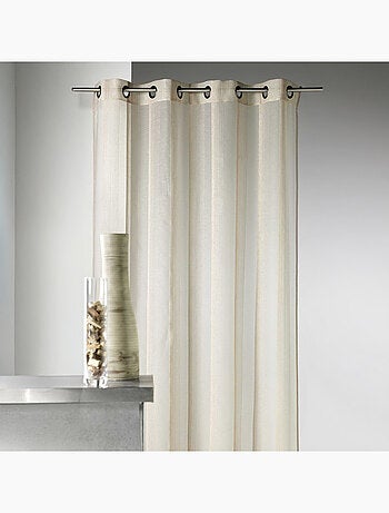 Voilage rayures verticales tons sur tons