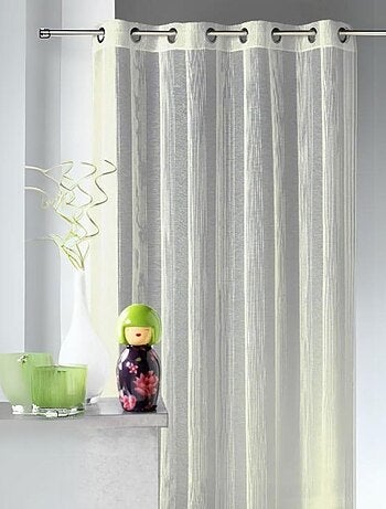 Voilage rayures verticales tons sur tons
