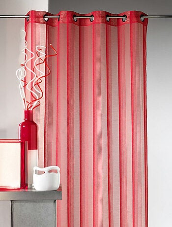 Voilage rayures verticales tons sur tons