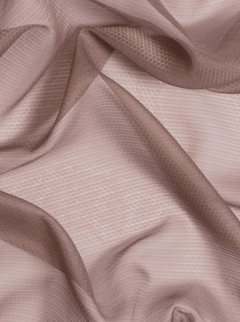 Voilage rideau uni très belle couleur Marron - Kiabi