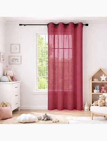 Voilage rose grande largeur