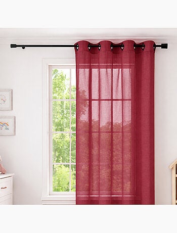 Voilage rose grande largeur