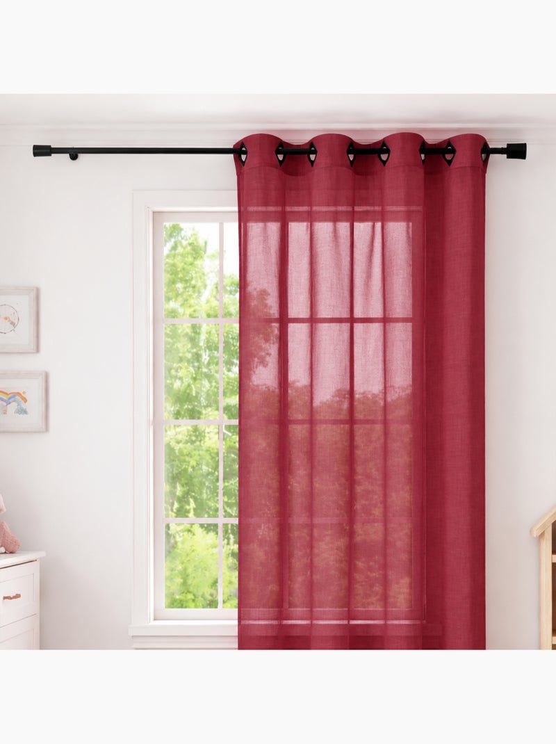 Voilage rose grande largeur Rose foncé - Kiabi