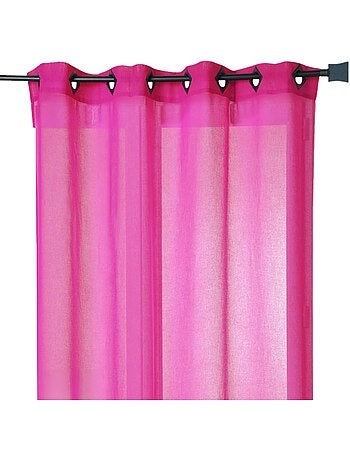 Voilage rose grande largeur